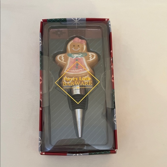 Holiday Bottle Stopper Set • Gingerbread/Nutcracker • NWT - Picture 3 of 6